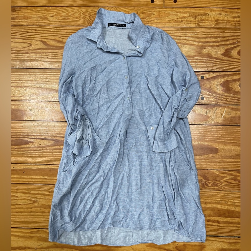 Zara Shirt Dress, Linen Blend